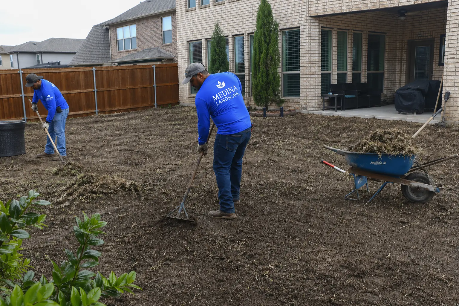 Clearing area for turf installation Dallas TX