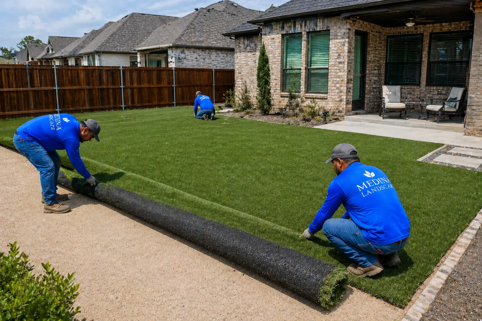 Laying artificial turf Dallas TX