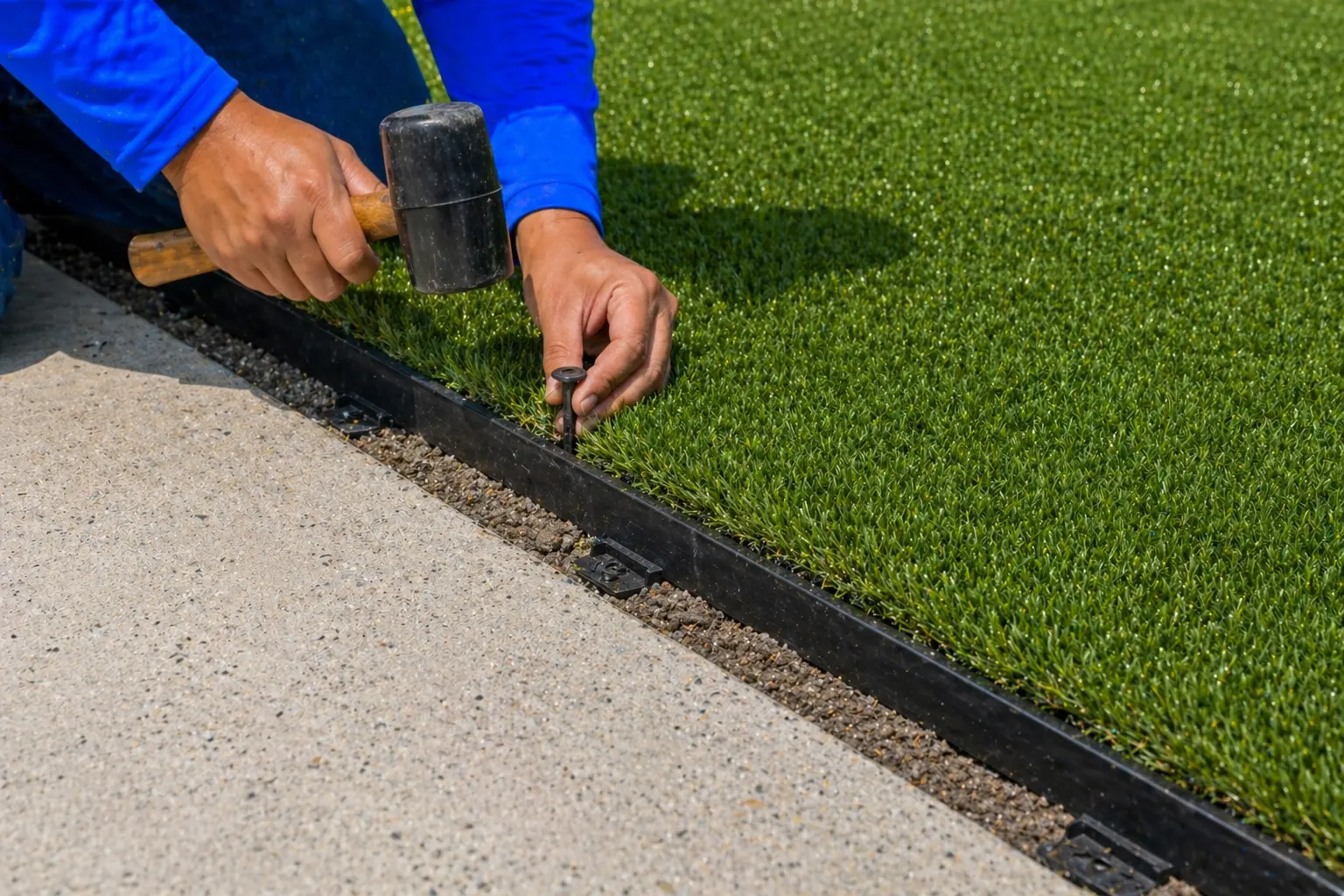 Installing bender board edging Dallas TX