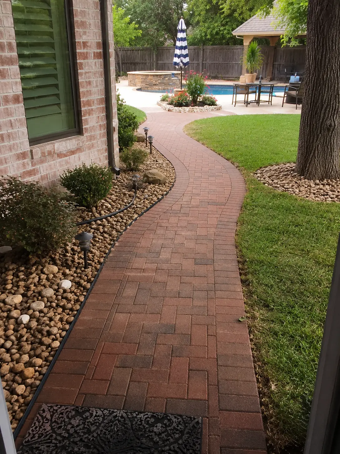 Brick paver walkway